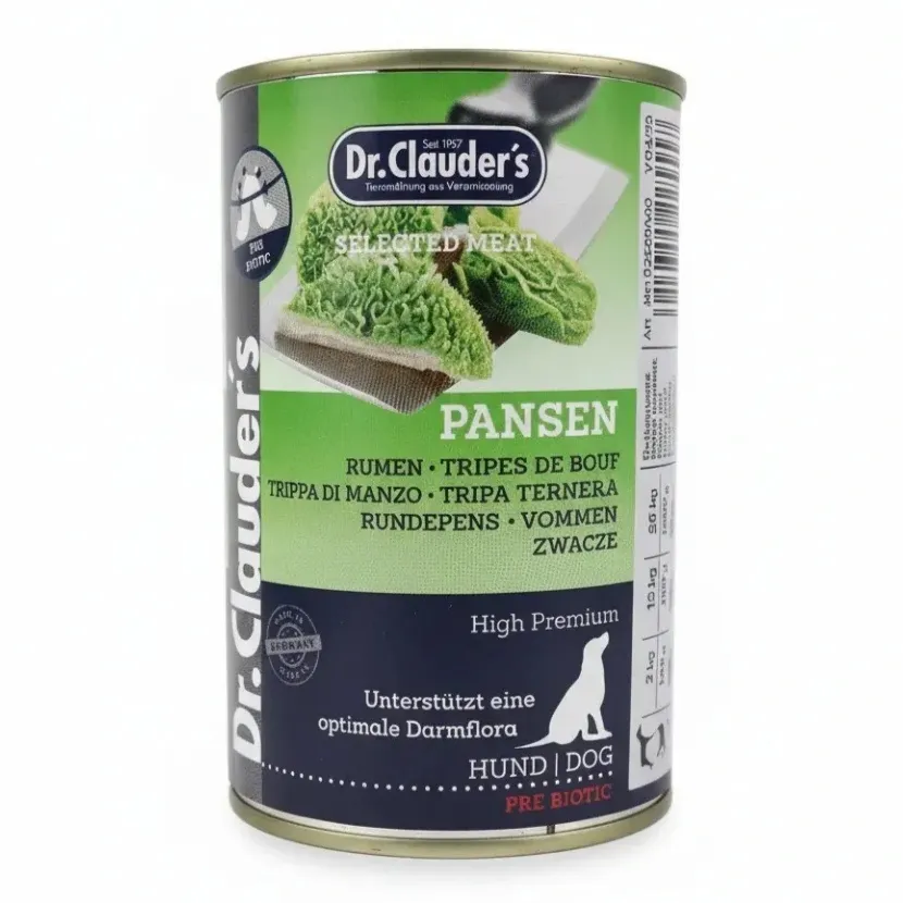 کنسرو سگ دکتر کلادرز گوشت گاو و اسفناج ۴۰۰ گرم